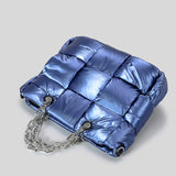 Weave puffer sacos para mulheres bolsas de designer de luxo e bolsas 2024 novo em grande capacidade espaço corrente algodão ombro bolsa transversal tote frete grátis chegada rápida