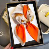 Lenço de Seda Feminino Luxo Primavera