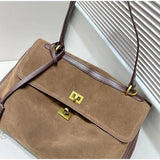 Bolsa de Ombro Feminina Vintage Crossbody em Camurça Genuína - CHIC CARRY