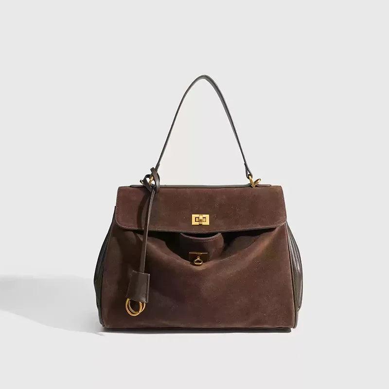 Bolsa de Ombro Feminina Vintage Crossbody em Camurça Genuína - CHIC CARRY