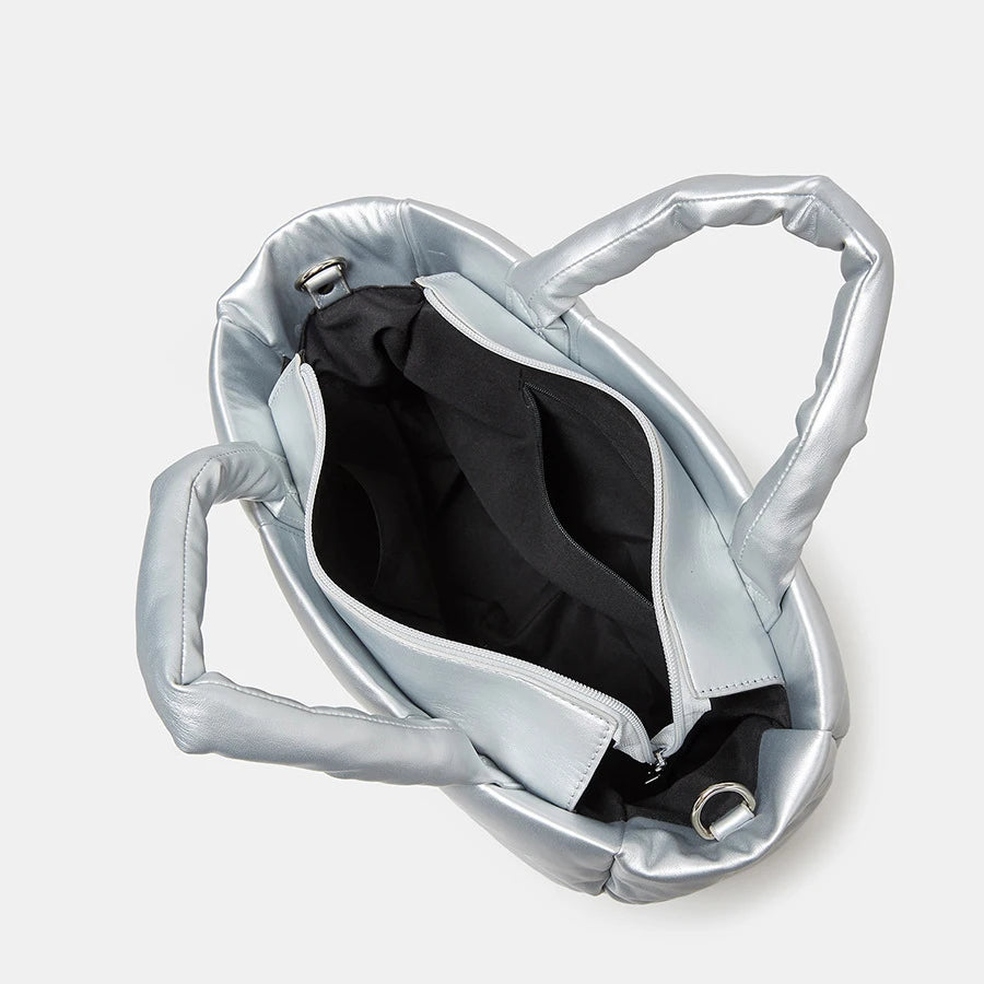 Bolsas xadrez acolchoadas para mulheres, sacola acolchoada de grande capacidade, couro PU macio, bolsas crossbody de ombro, bolsas inchadas, moda luxuosa