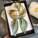 Lenço de Seda Feminino Luxo Primavera