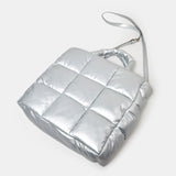 Bolsas xadrez acolchoadas para mulheres, sacola acolchoada de grande capacidade, couro PU macio, bolsas crossbody de ombro, bolsas inchadas, moda luxuosa