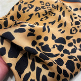 Lenço de Seda Feminino Luxo Estampa Leopardo